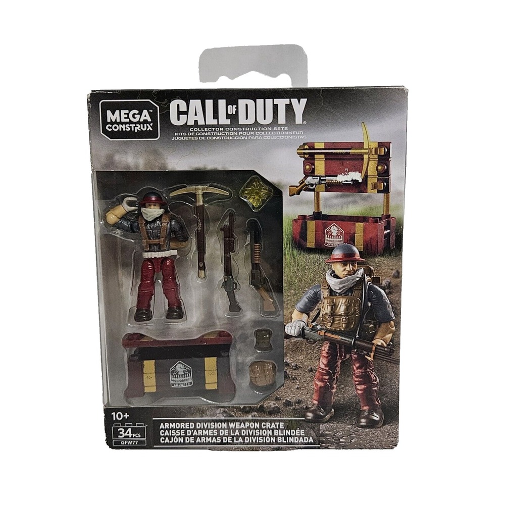 Mega Construx Call Duty Armored Division Weapon Crate GFW77 NIB 34pcs